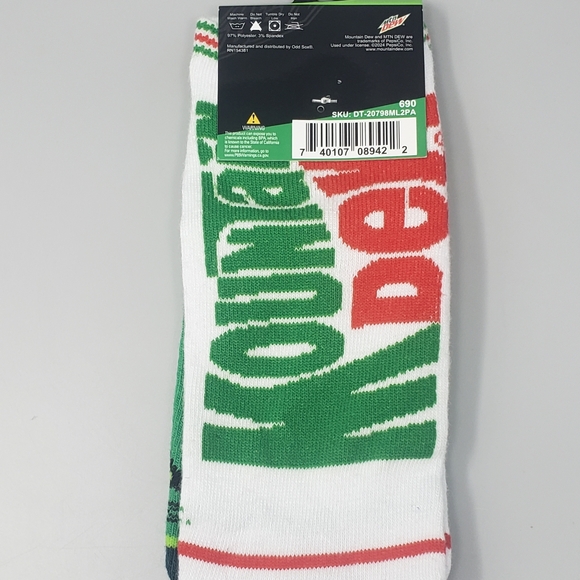 Mountain Dew Novelty Socks (2-Pair) - Picture 5 of 11